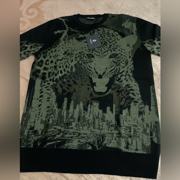 Marcelo Burlon County Of Milan Men Wool Tiger Sweater - Picture 5 of 8